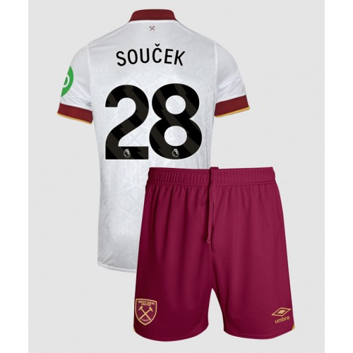 Dres West Ham United Tomas Soucek #28 Rezervni za djecu 2024-25 Kratak Rukav (+ kratke hlače)